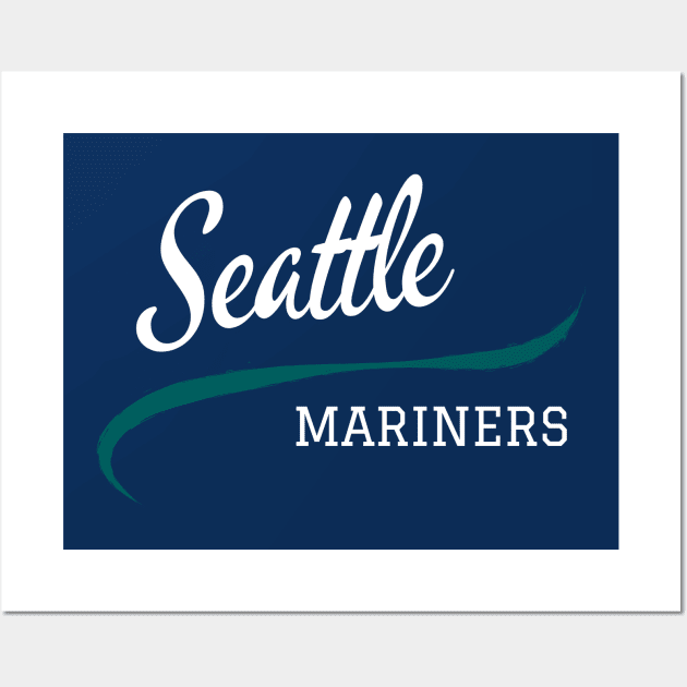 Mariners Retro Wall Art by CityTeeDesigns